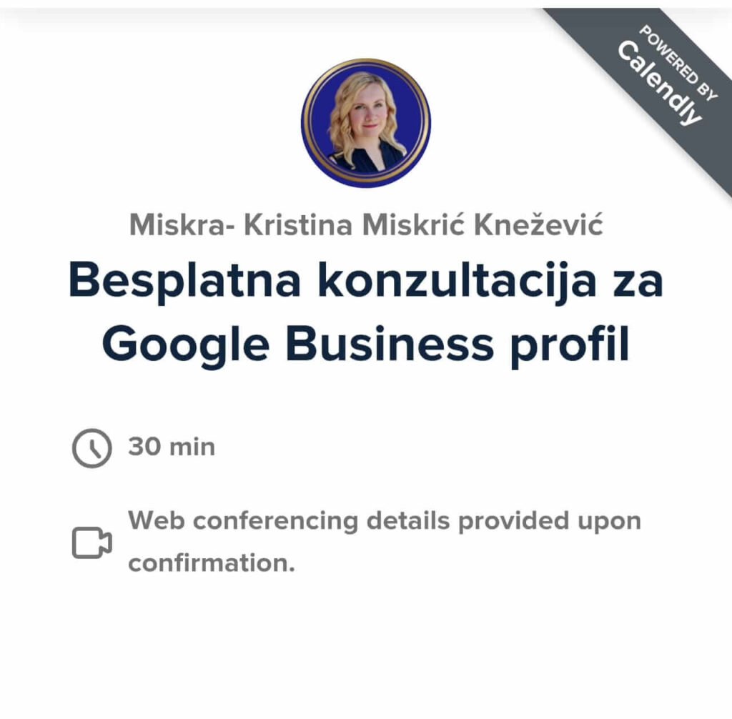 besplatne konzultacije Miskra Calendly